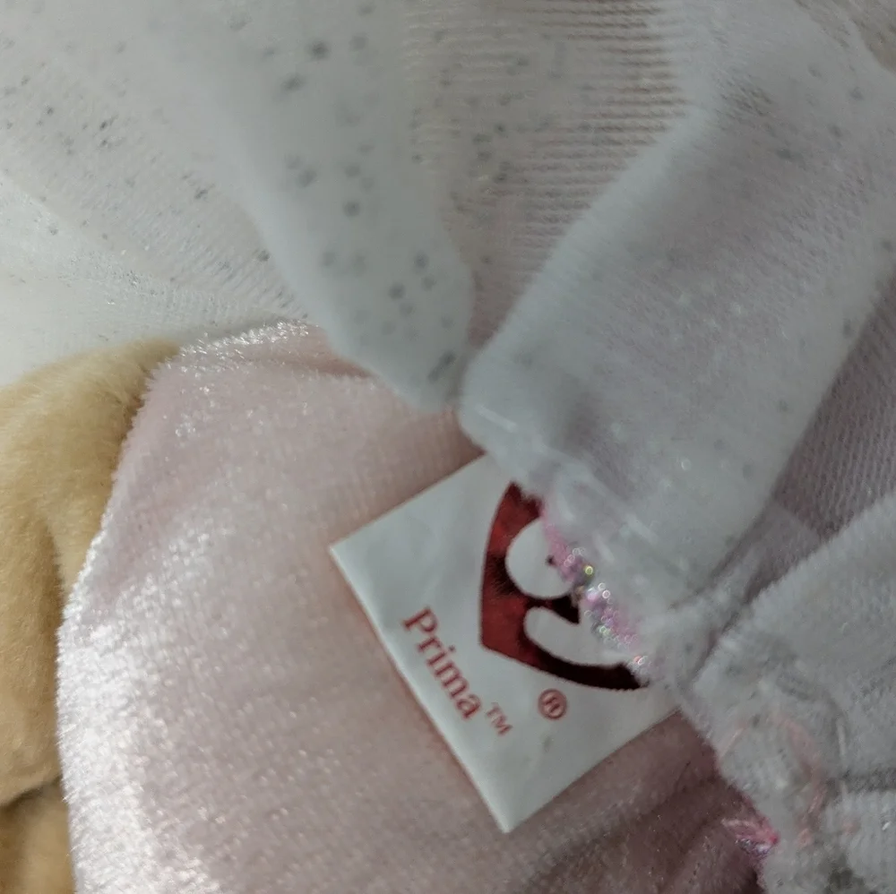 Ty Tan and Pink Stuffed Bear with Dress